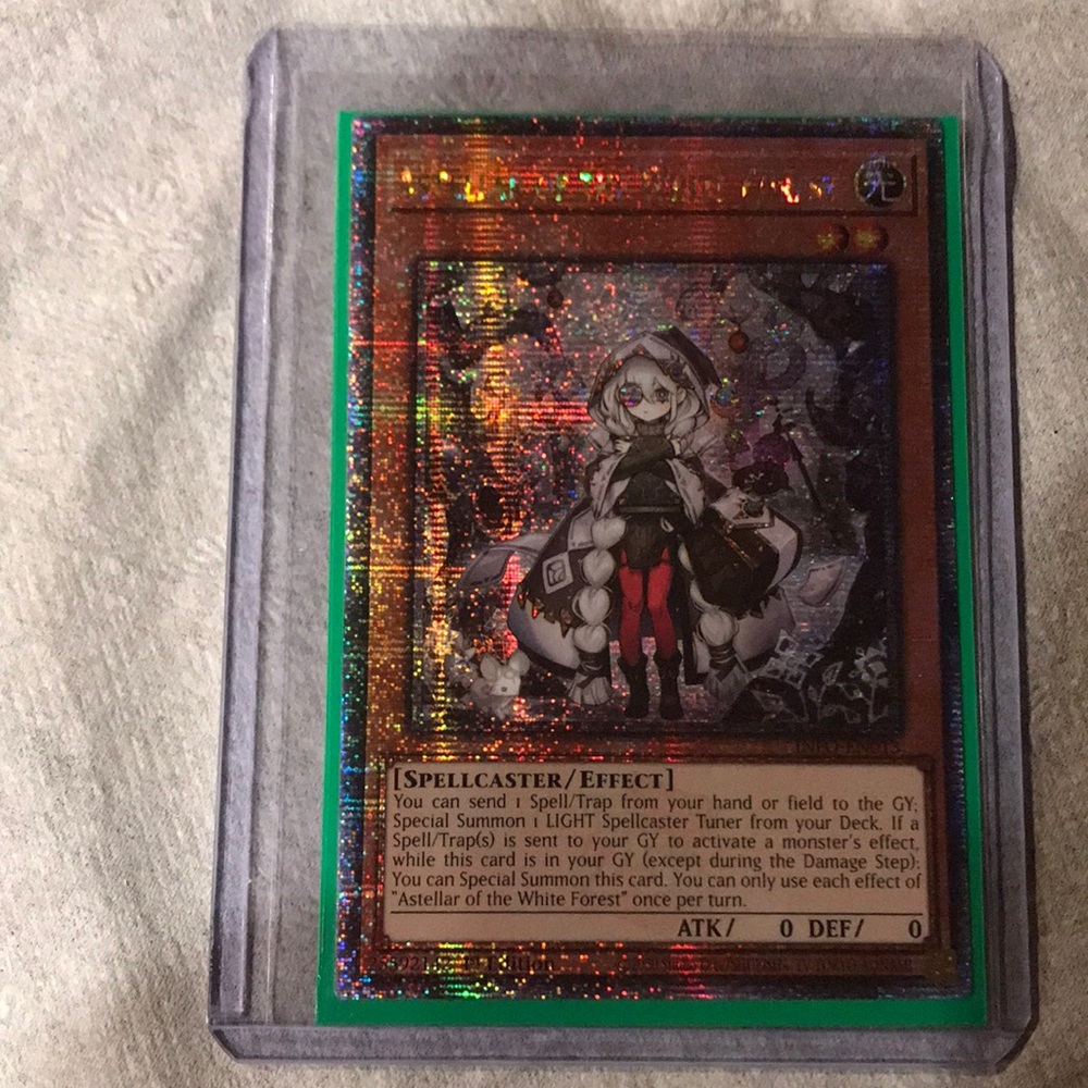 YU-GI-OH! Card. Asteller of the white forest (QCR)